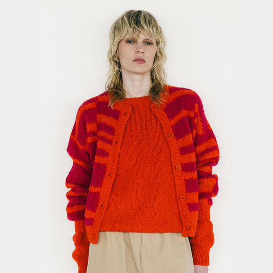 Marlen superflauschige Alpaka-Strickjacke