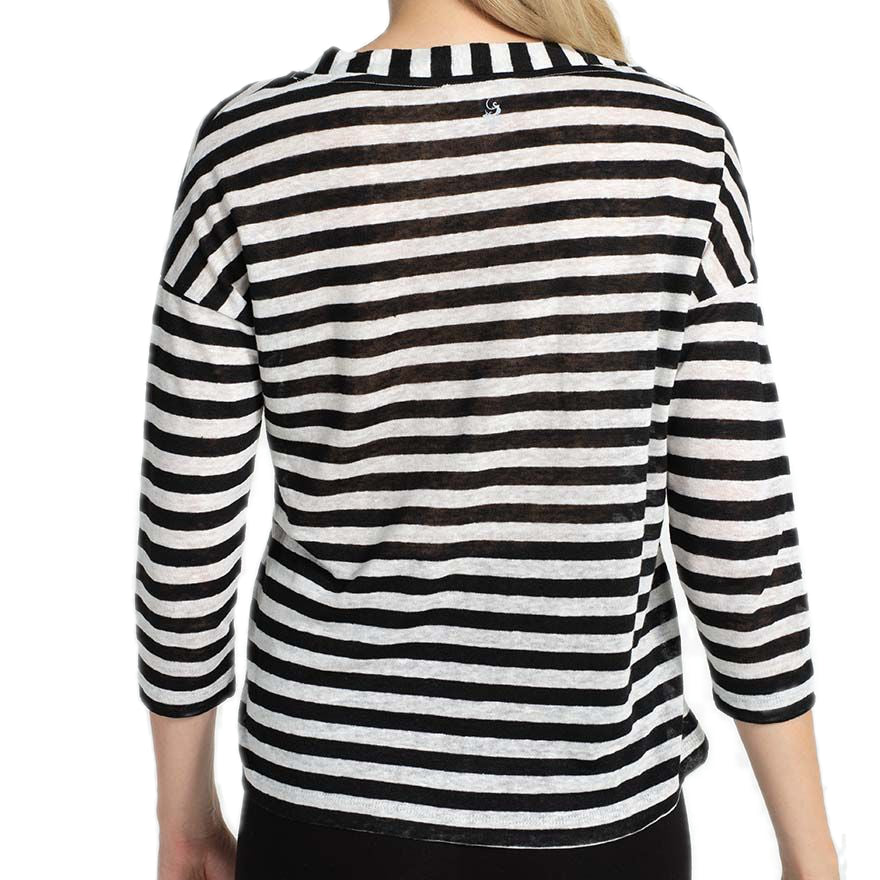 Shirt mit 3/4 Arm aus Leinen