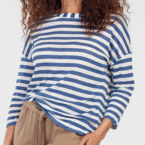 Shirt mit 3/4 Arm aus Leinen