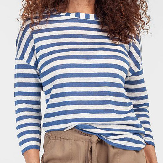 Shirt mit 3/4 Arm aus Leinen