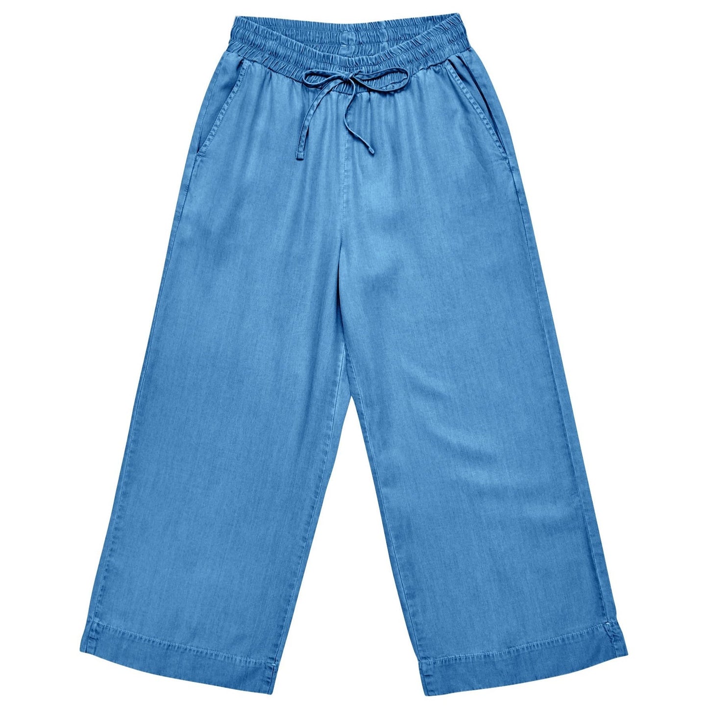weite Hose aus Lyocell im Denim-Look