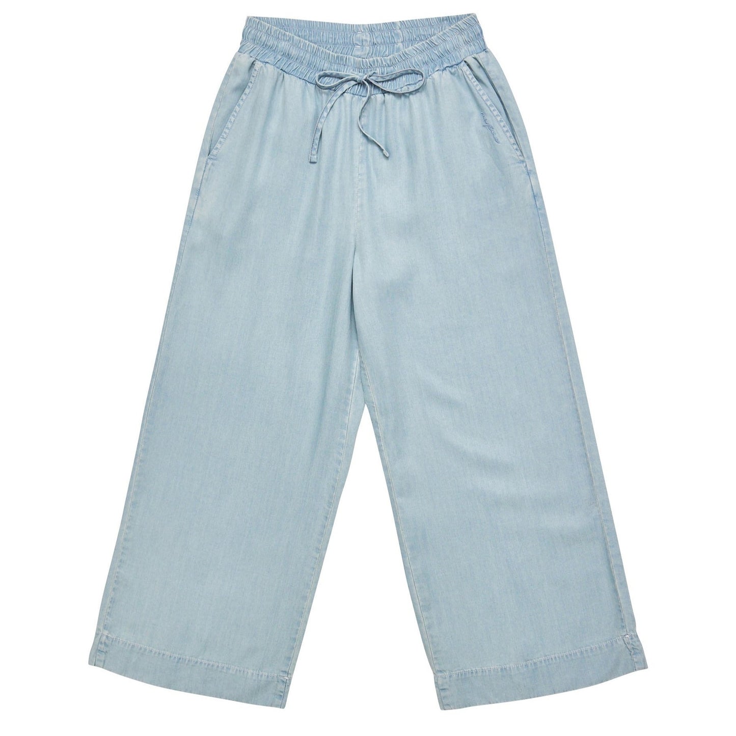 weite Hose aus Lyocell im Denim-Look