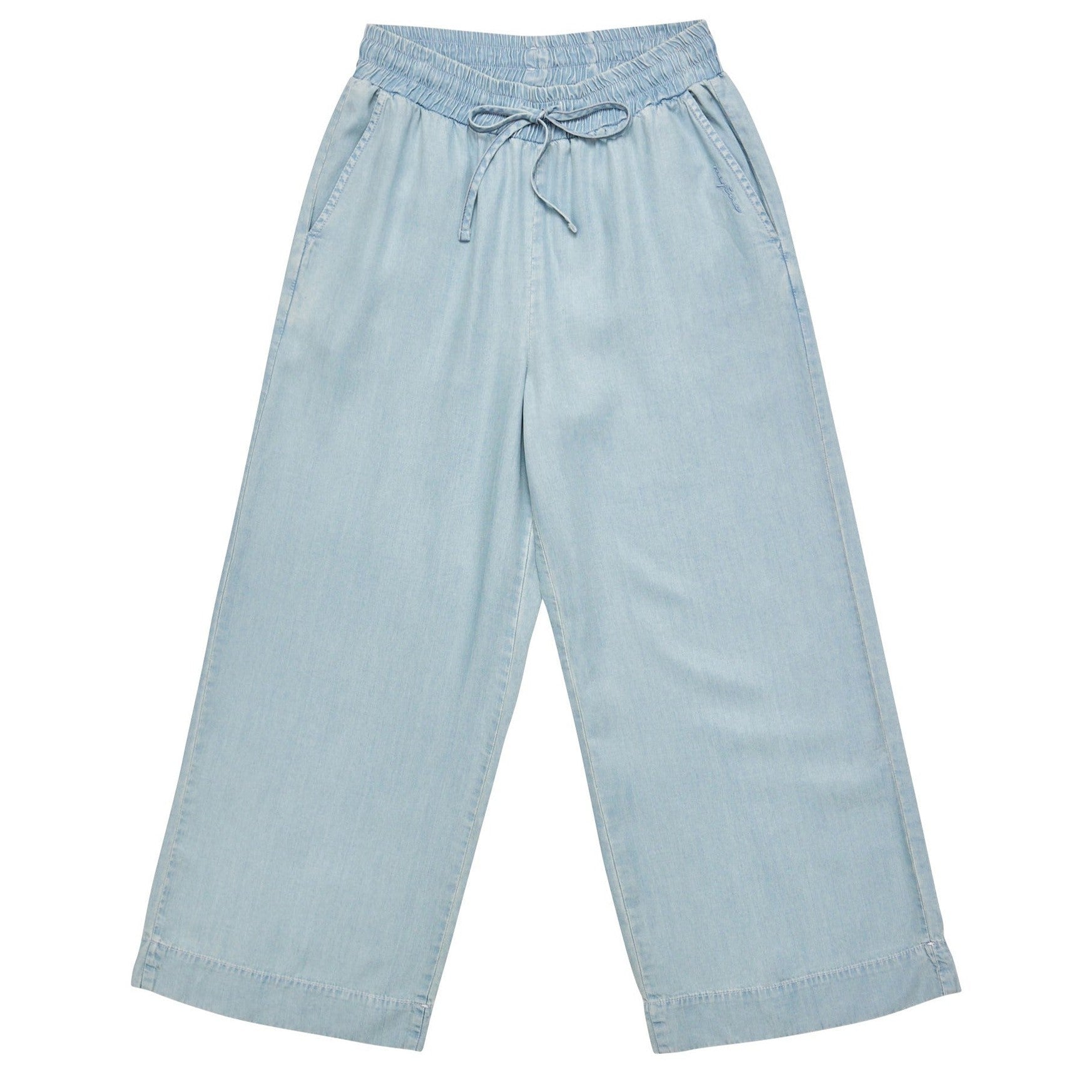 weite Hose aus Lyocell im Denim-Look