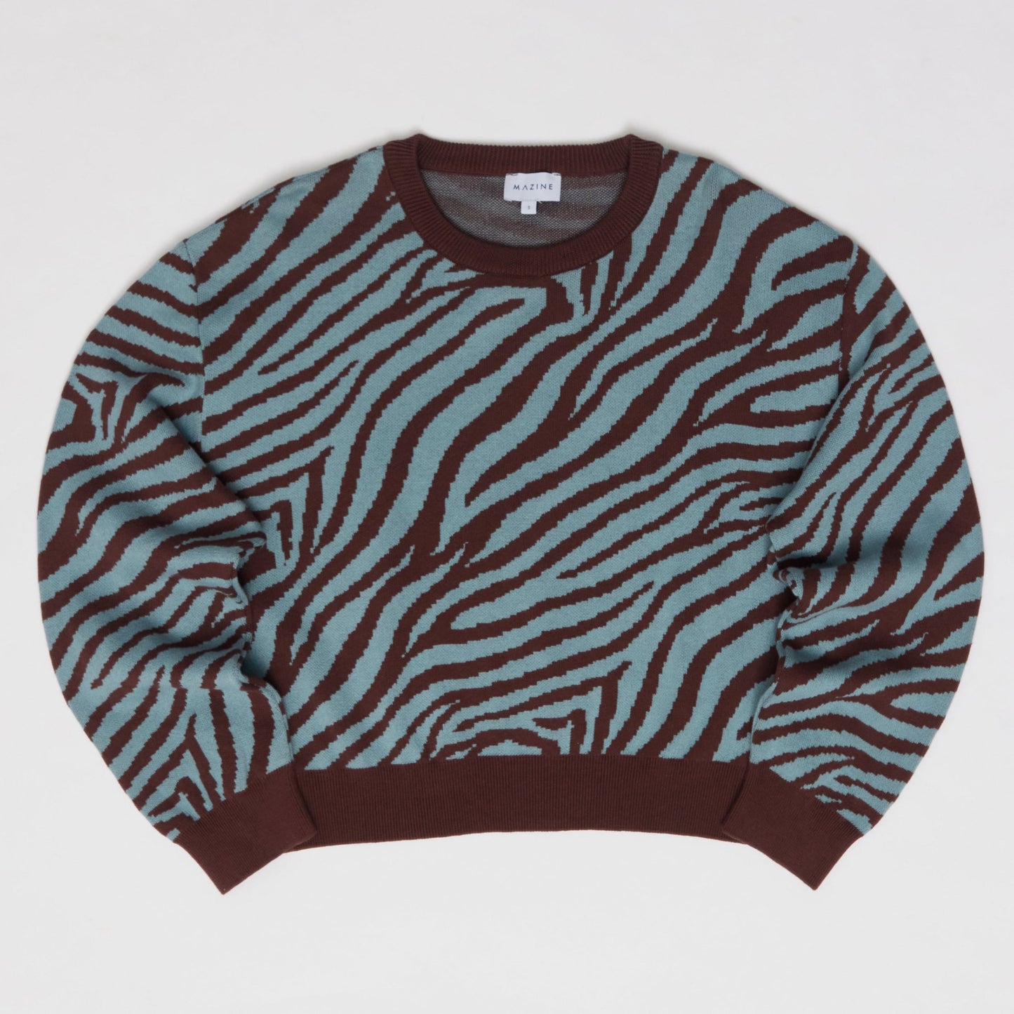 Zebra Strickpullover aus Bio-Baumwolle