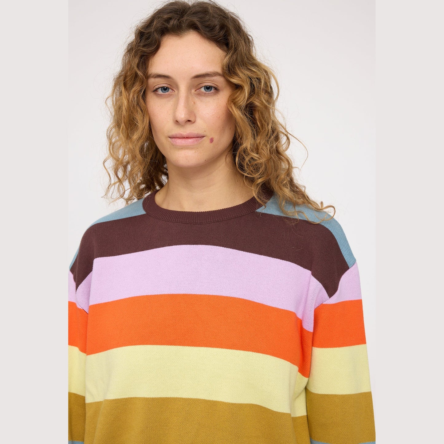 Streifen-Strickpullover aus Bio-Baumwolle