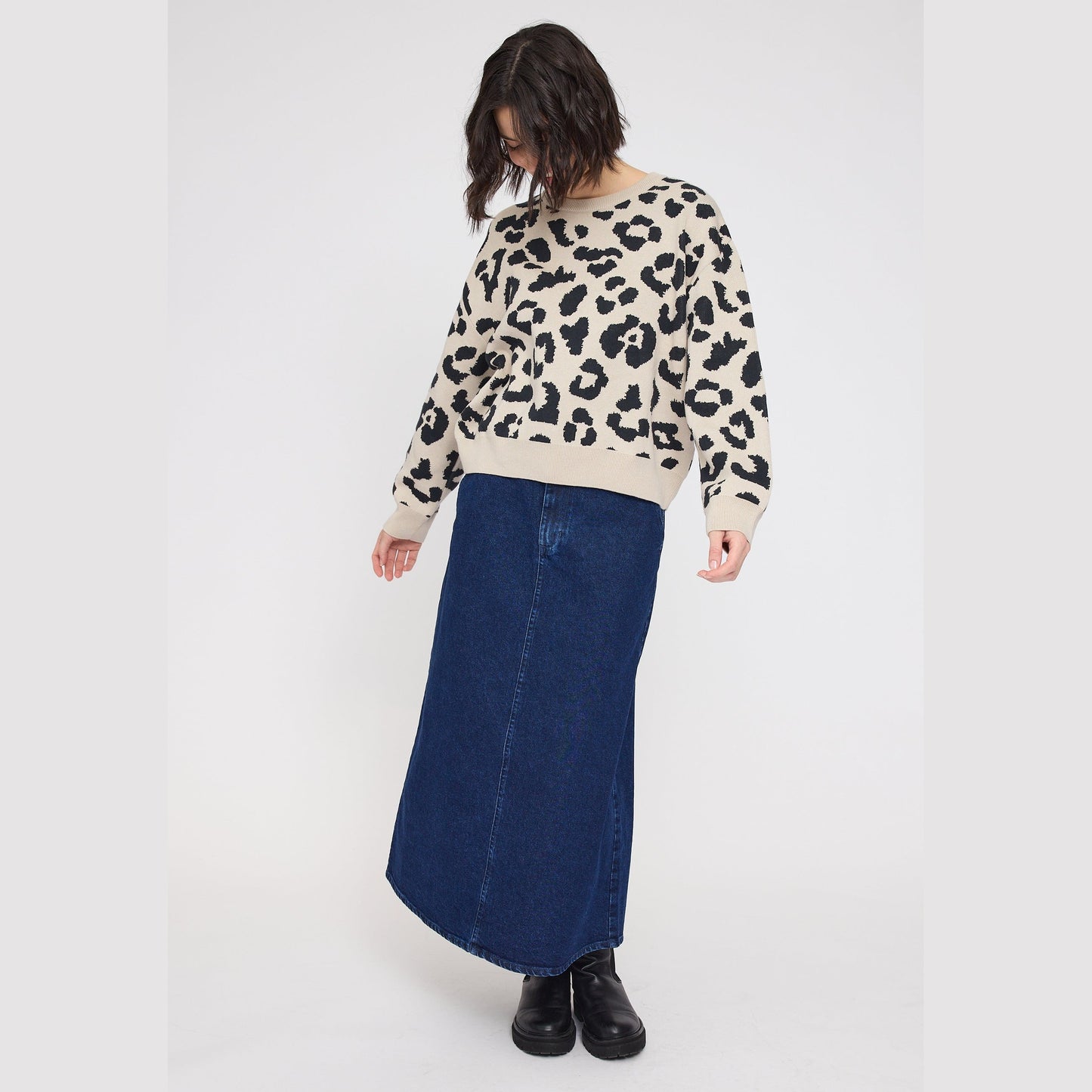 Leo-Strickpullover aus Bio-Baumwolle