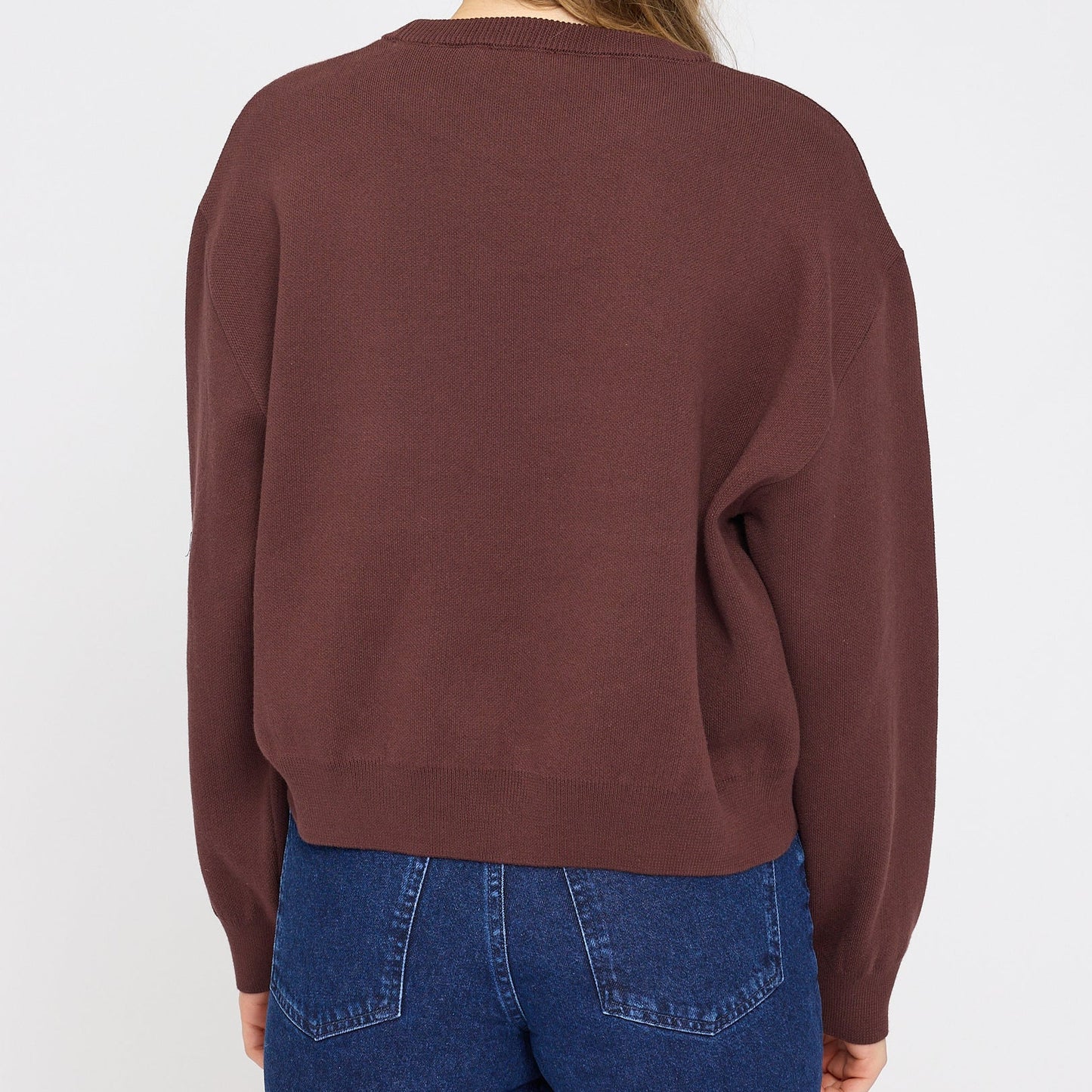 Kirschen Strickpullover aus Bio-Baumwolle