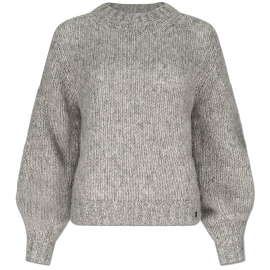 Ballonärmel-Pullover aus Alpaka und Bio-Baumwolle