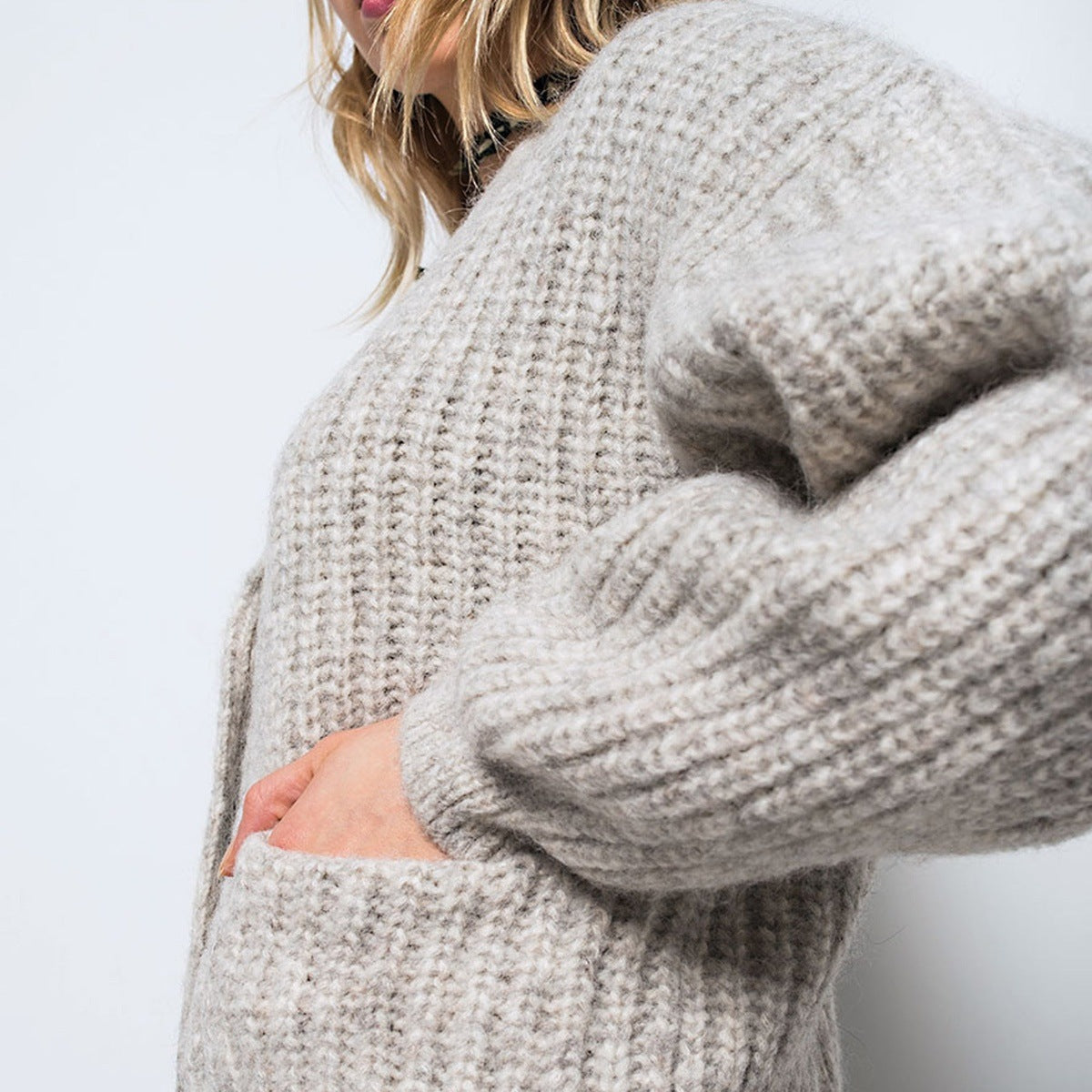 Grandpa Strickjacke aus Alpaka und Bio-Baumwolle
