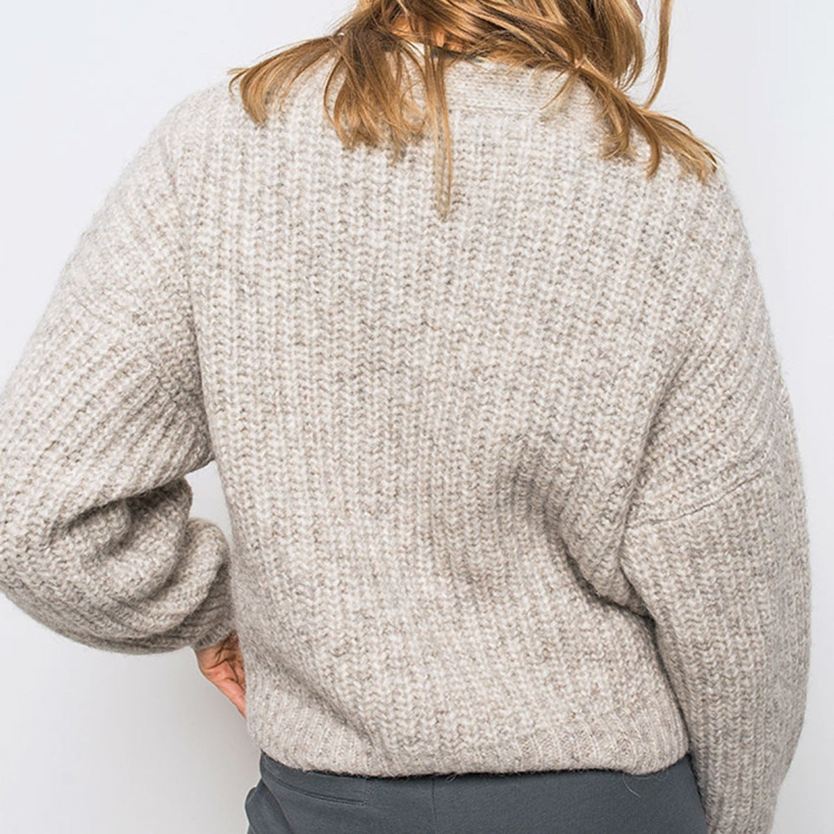 Grandpa Strickjacke aus Alpaka und Bio-Baumwolle