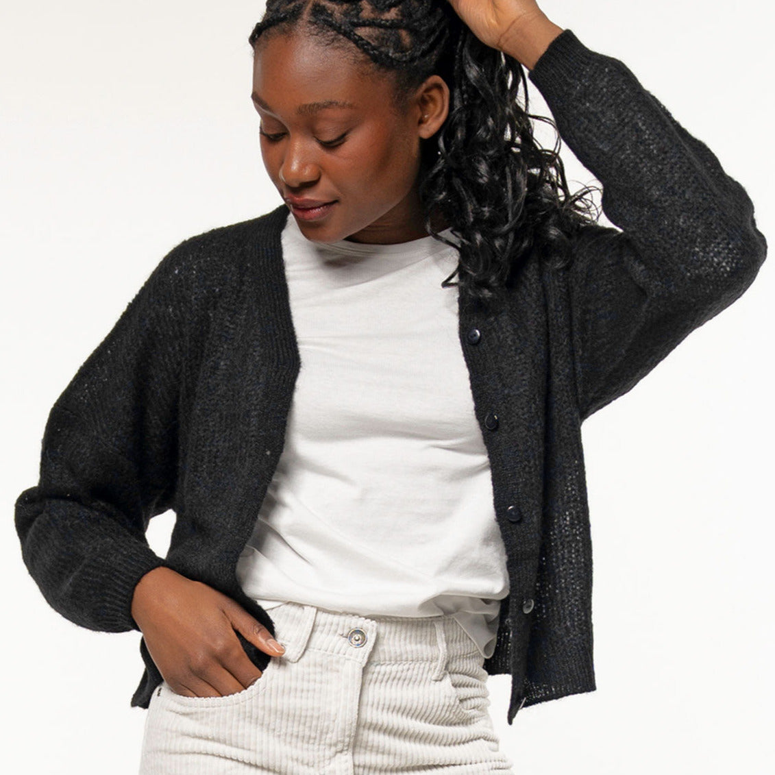 leichte Strickjacke aus Alpaka