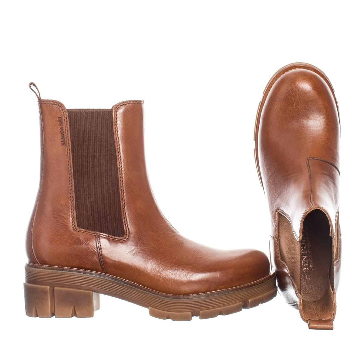 Leder-Chelsea-Boots, uni, Cecilia