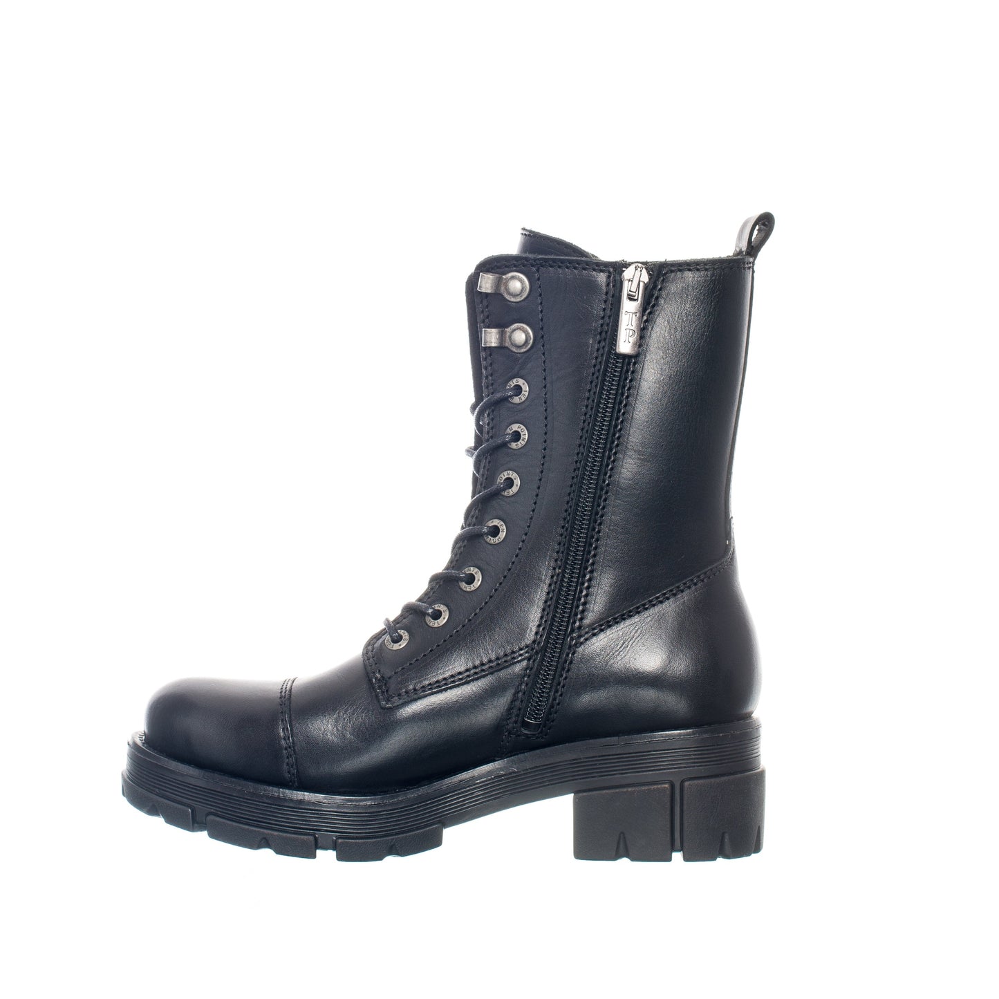 Leder-Schnürboots, Cecilia mit höherem Schaft