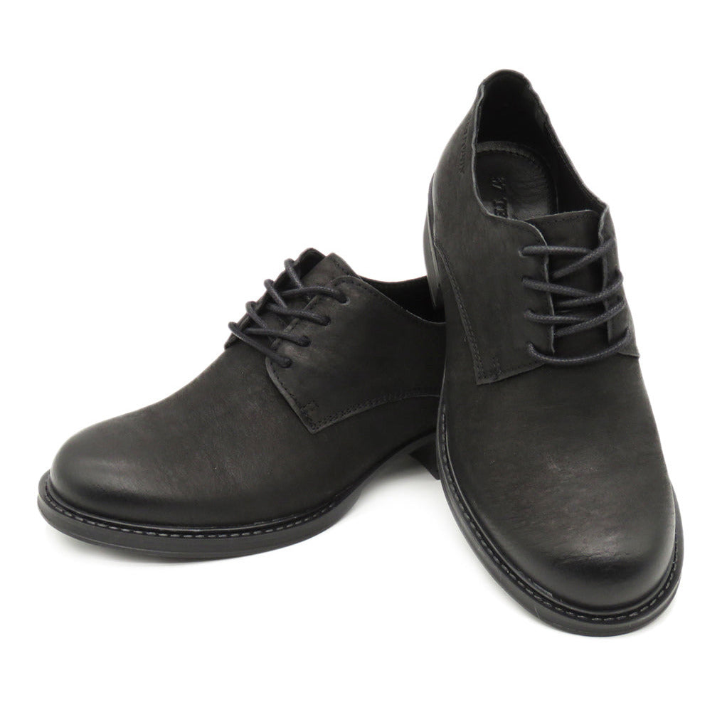 Schnürschuhe aus leicht angerautem Leder