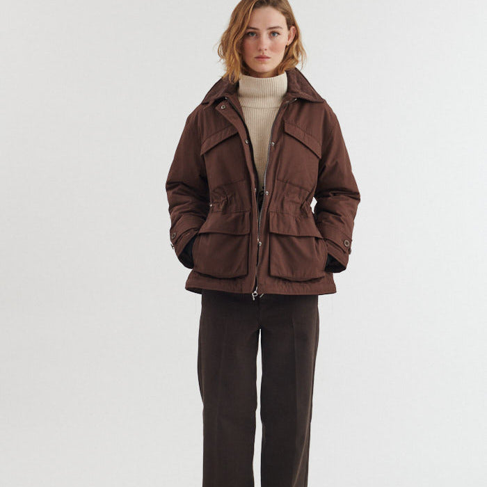 Asani Jacke mit Cordkragen