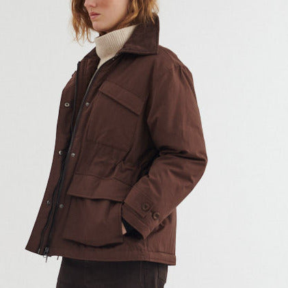 Asani Jacke mit Cordkragen