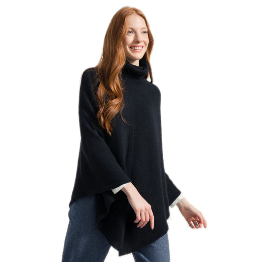 Poncho Elisabetta aus recykeltem Kaschmir