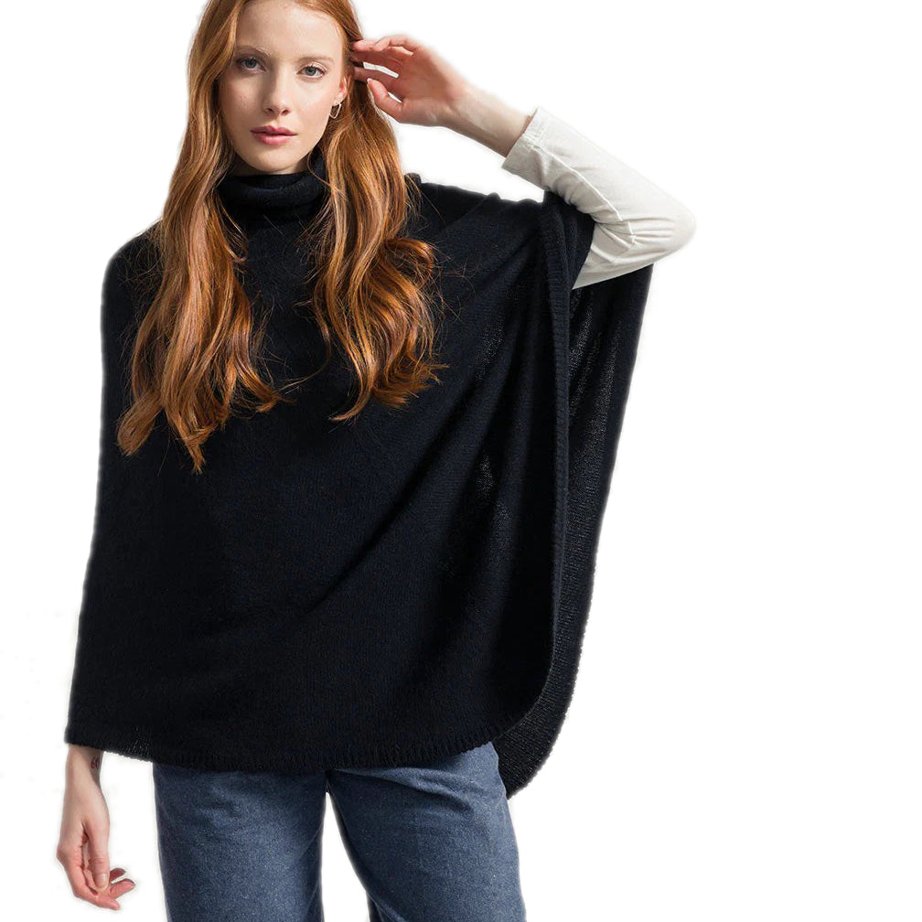 Poncho Elisabetta aus recykeltem Kaschmir