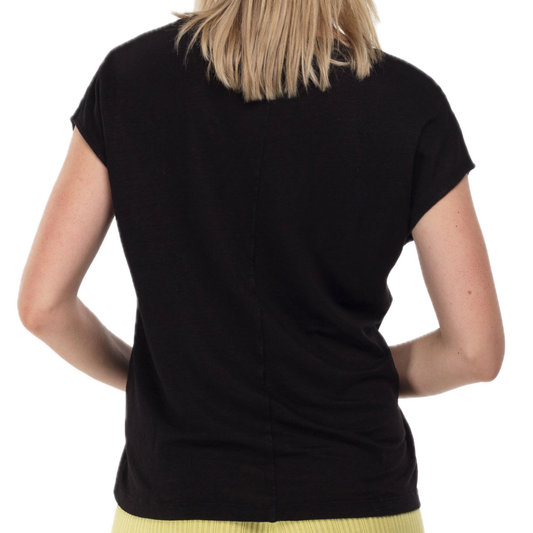 leichtes Shirt aus Leinen, V-Neck