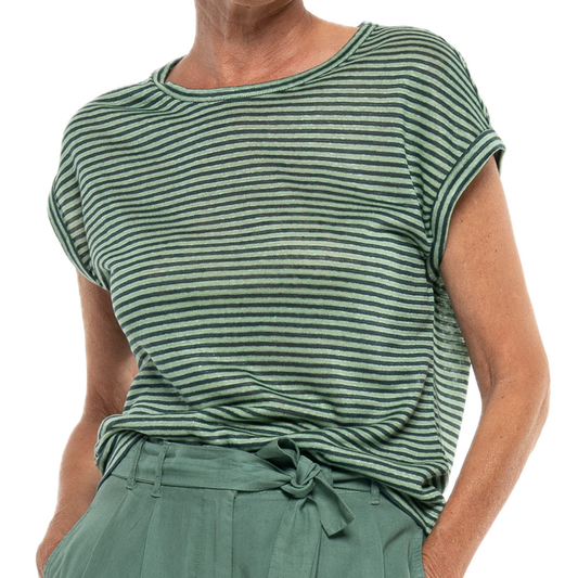 Ringel-Shirt aus Leinen