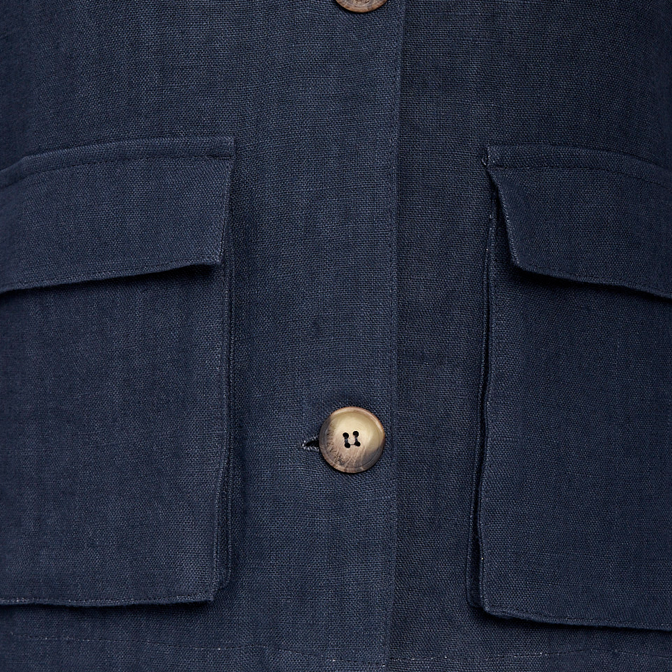 kurze Leinen-Jacke