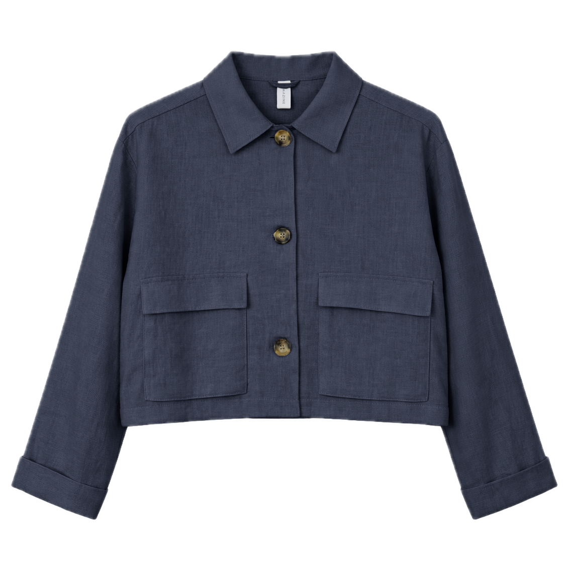 kurze Leinen-Jacke