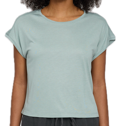 kurzes T-Shirt aus Ecovero Mazine