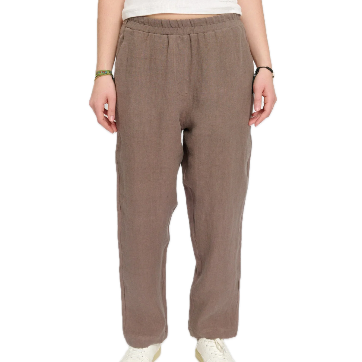 gerade Leinen-Hosen