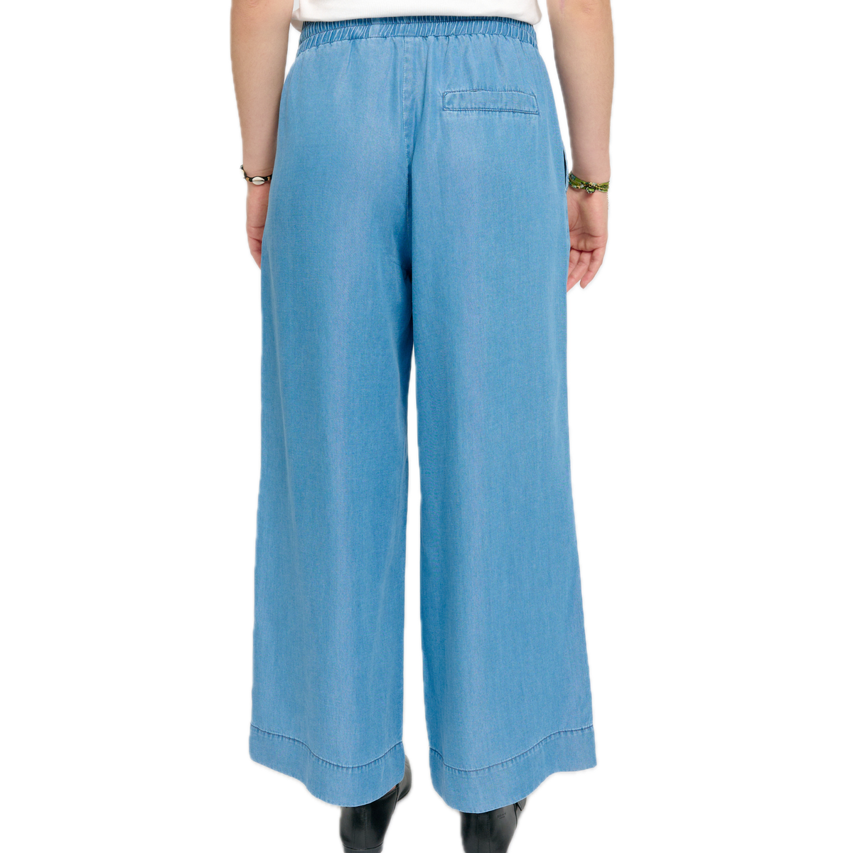 weite Hose aus Lyocell im Denim-Look