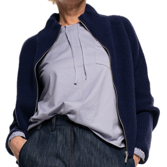 Strickjacke mit Reißverschluss