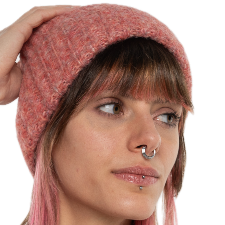 super fluffy hat made of alpaca and organic cotton