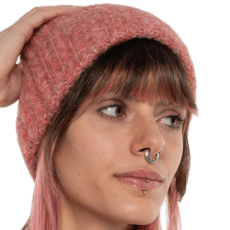 superflauschige Mütze aus Alpaka und Bio-Baumwolle