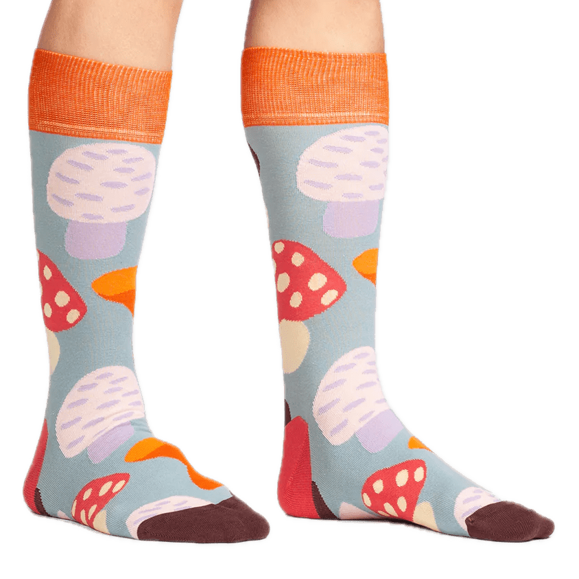 Socks with mushrooms