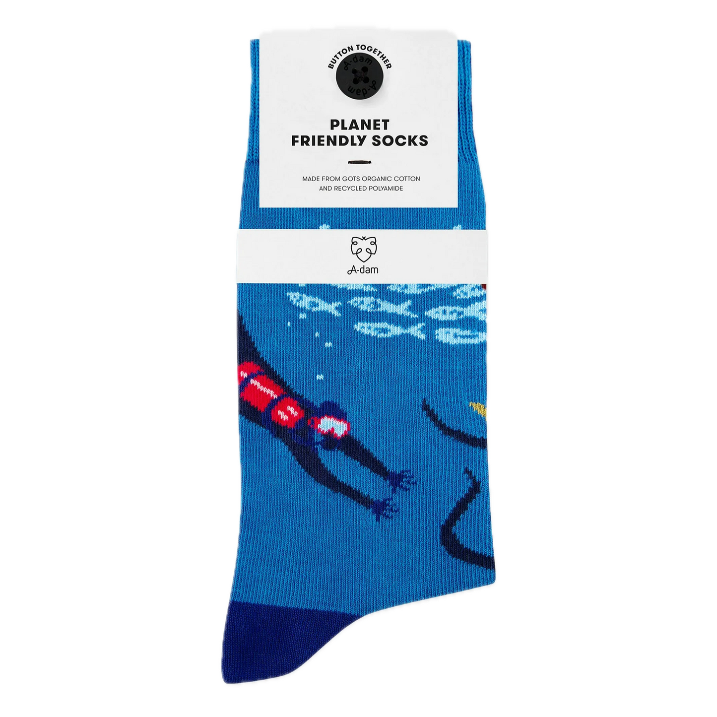Socken mit eingestrickten Motiven