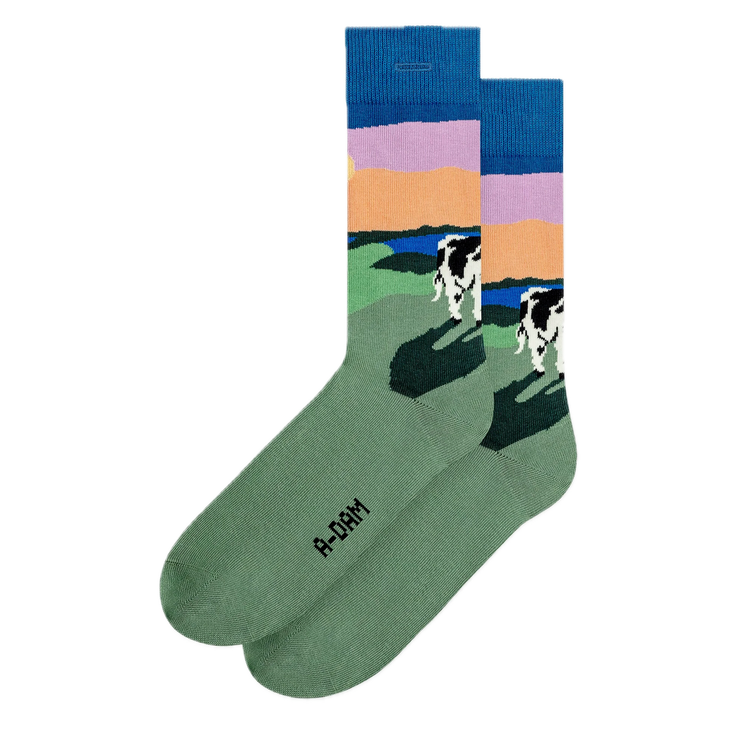 Socken mit eingestrickten Motiven