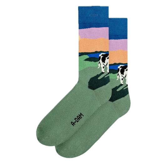Socken mit eingestrickten Motiven