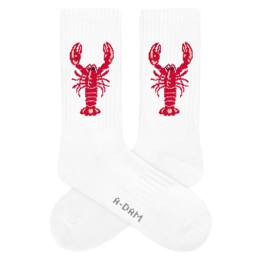 Sportsocken mit eingestrickten Motiven