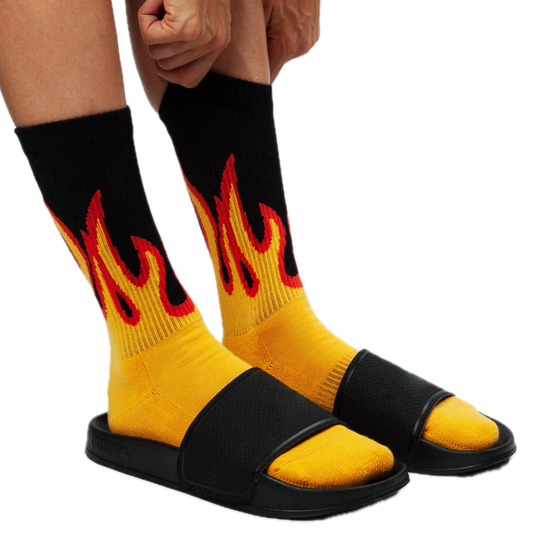 Socken mit Feuer