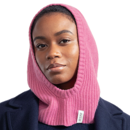 Recycled Cashmere Wool Balclava Hoody - Marika
