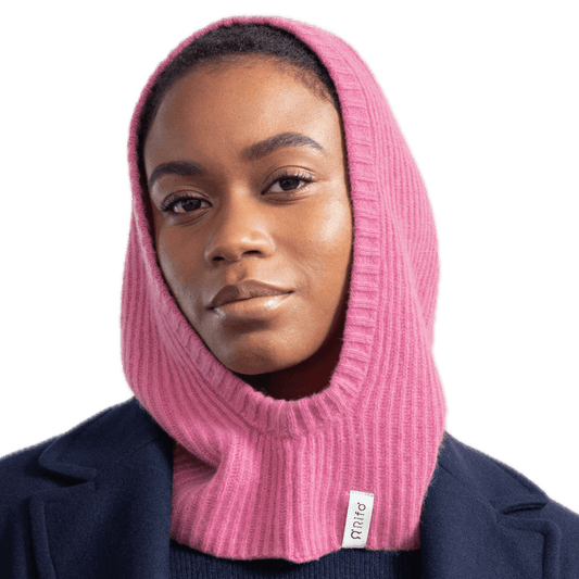 Recycled Cashmere Wool Balclava Hoody - Marika