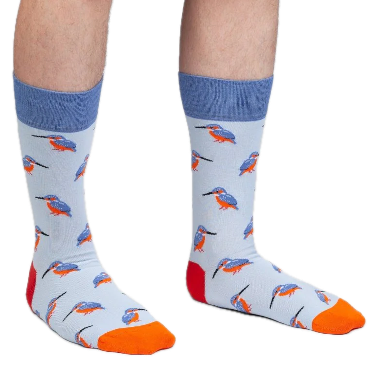 Socken mit Eisvogel