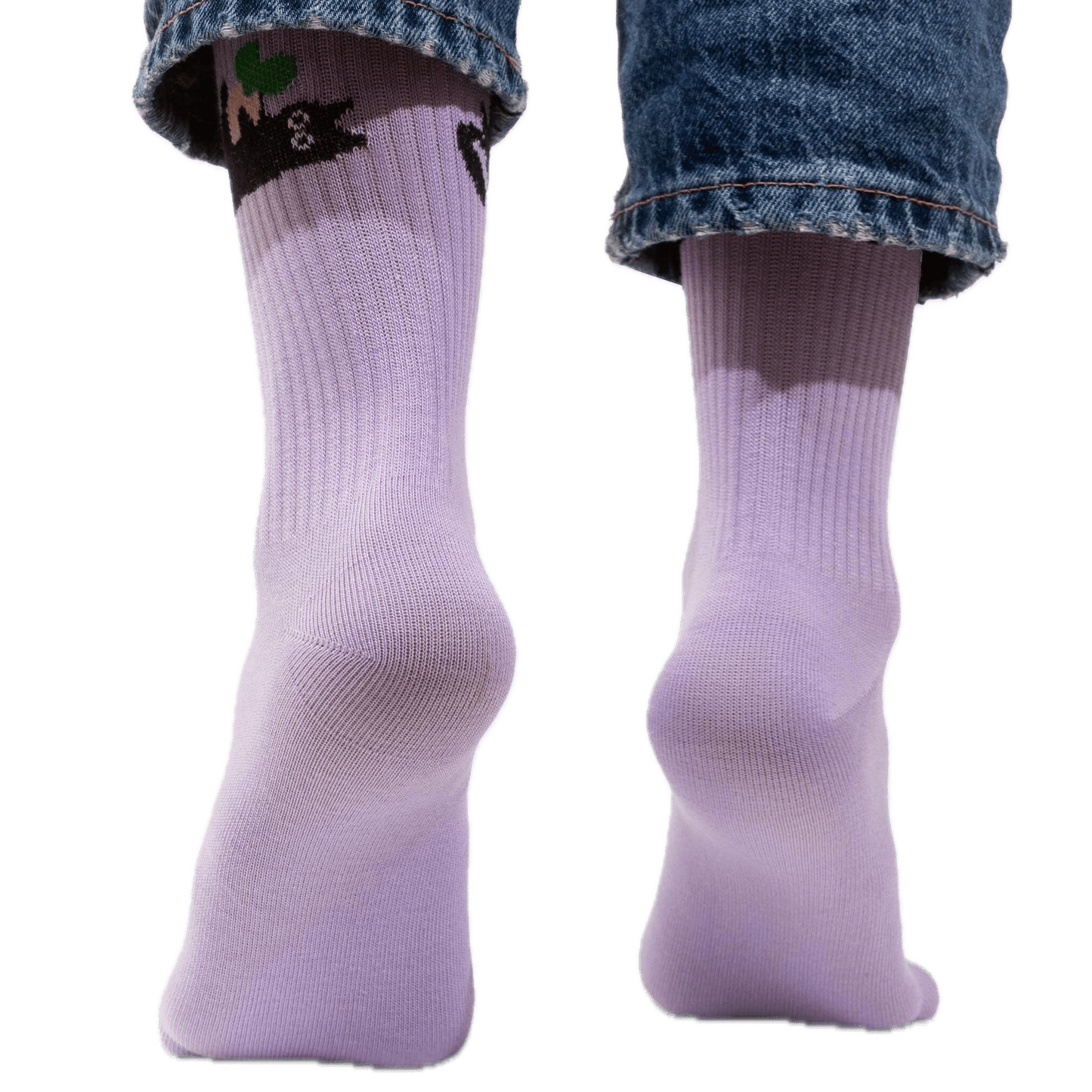 Sports socks with knitted-in motifs