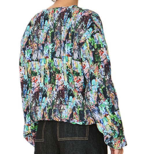 Jaka Jacke aus recykeltem Polyester-Plissee