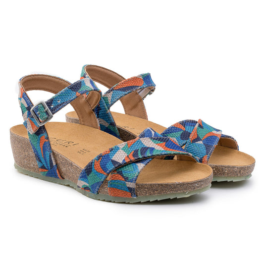 gemusterte Nature Sandalen, vegan