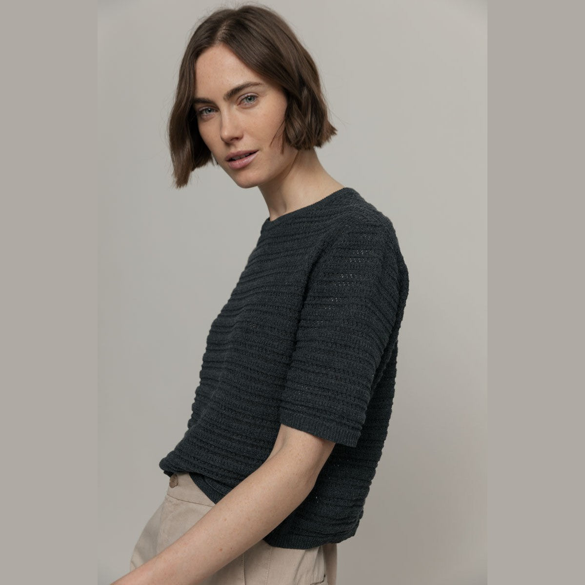 Elisa, Strickshirt aus recycelter Baumwolle