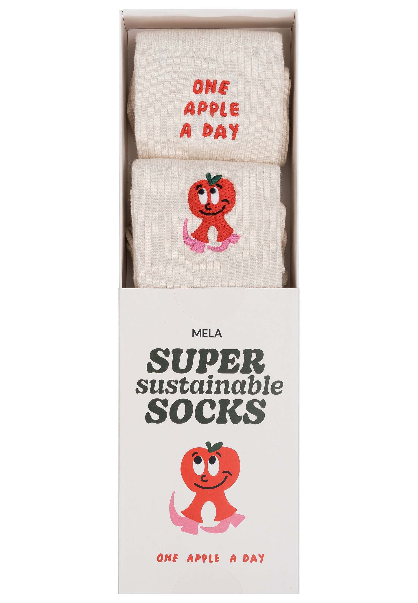 Box: 2er-Pack Apfel-Socken