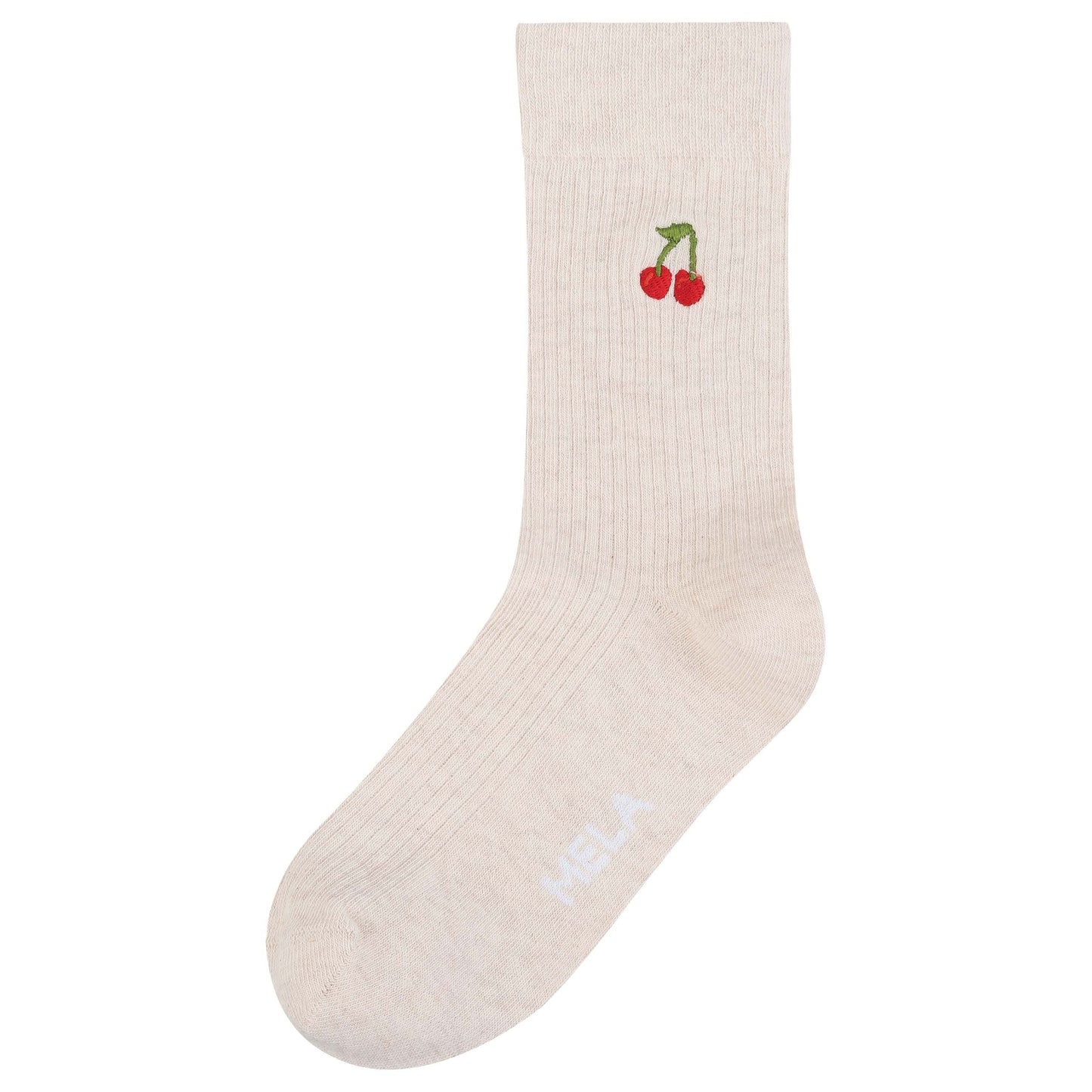 Socks with small embroidery