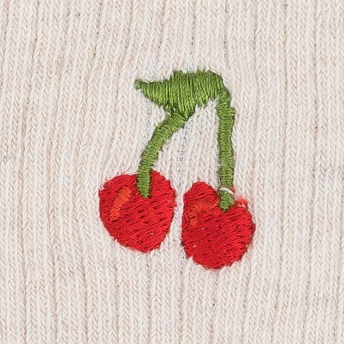 Socks with small embroidery