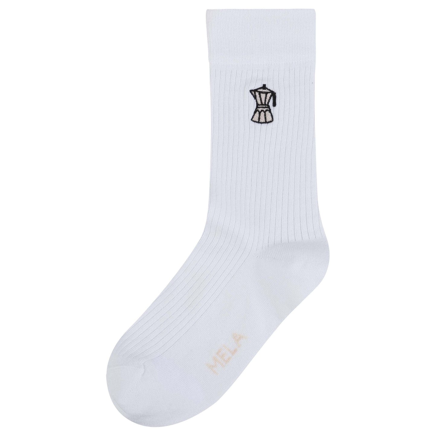 Socks with small embroidery