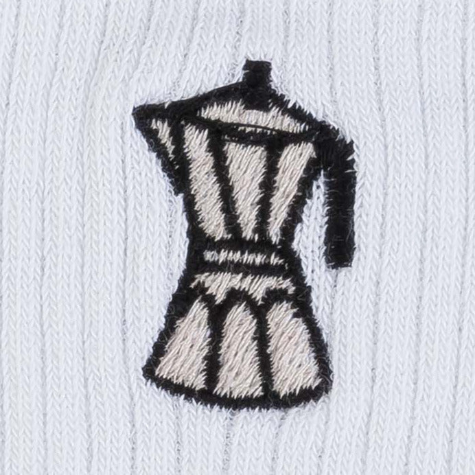 Socks with small embroidery